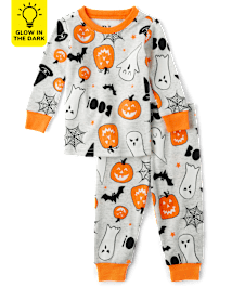 Unisex Baby And Toddler Matching Family Glow Halloween Snug Fit Cotton Pajamas