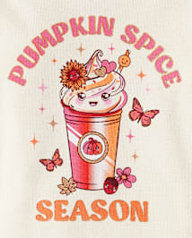 Baby And Toddler Girls Pumpkin Spice Season Snug Fit Cotton Pajamas