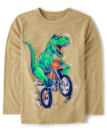 Boys Dino Motorcycle Graphic Tee