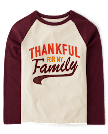 Unisex Kids Matching Family Thankful Graphic Tee