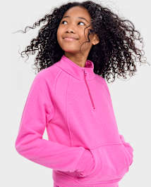 Girls Fleece Half Zip Pullover