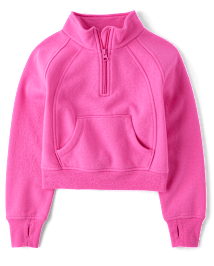 Girls Fleece Half Zip Pullover