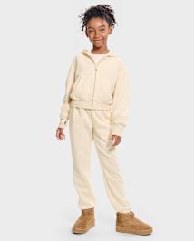 Girls Premium Fleece Cropped Zip Up Hoodie