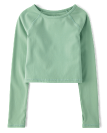Girls Cropped Raglan Top