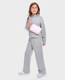 Girls Wide Leg Scuba Lounge Pants