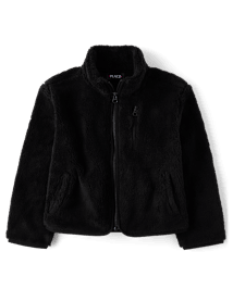 Girls Sherpa Zip Up Jacket