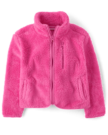 Veste zippée en sherpa pour fille