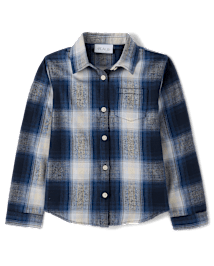 Girls Plaid Flannel Button Up Shirt