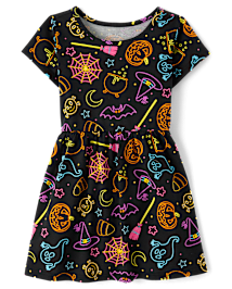 Girls Halloween Everyday Dress