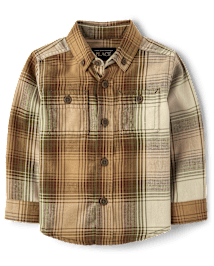 Baby And Toddler Boys Dad And Me Plaid Flannel Button Up Shirt