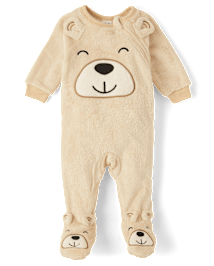 Unisex Baby And Toddler Matching Family Bear Fleece Footed One Piece Pajamas