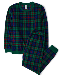 Adult Matching Family Tartan Plaid Microfleece Pajamas