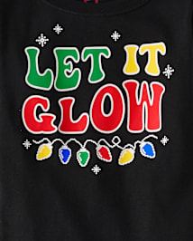 Unisex Kids Matching Family Glow Christmas Lights Snug Fit Cotton Pajamas