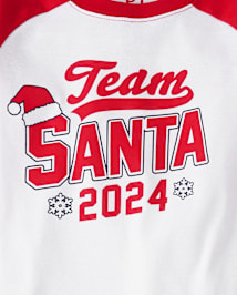 Unisex Kids Matching Family Team Santa 2024 Snug Fit Cotton Pajamas