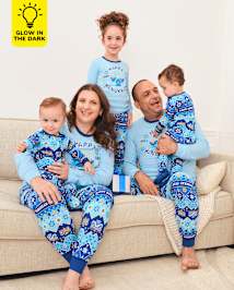 Unisex Baby And Toddler Matching Family Glow Hanukkah Snug Fit Cotton Pajamas