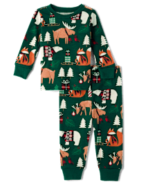 Unisex Baby And Toddler Matching Family Animal Snug Fit Cotton Pajamas