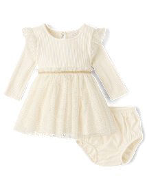 Baby Girls Ribbed Tutu Dress