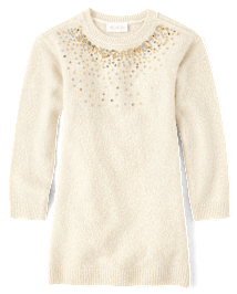 Fille Paillettes Robe chandail