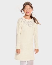 Fille Paillettes Robe chandail
