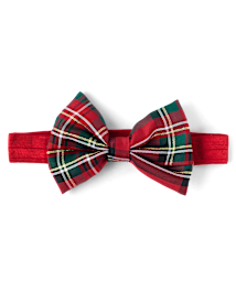 Baby And Toddler Girls Plaid Bow Headwrap - CLASSICRED | The Children's
