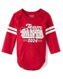 Unisex Baby Matching Family Team Santa 2024 Graphic Bodysuit