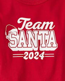 Unisex Baby And Toddler Matching Family Team Santa 2024 Graphic Tee