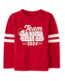 Unisex Baby And Toddler Matching Family Team Santa 2024 Graphic Tee