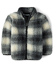 Baby And Toddler Boys Print Sherpa Zip Up Jacket