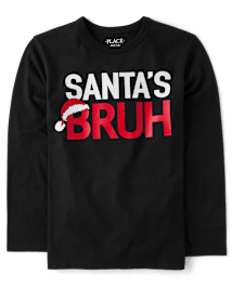 Boys Santa's Bruh Graphic Tee