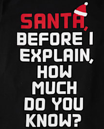 Boys Santa Explain Graphic Tee