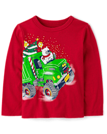 Baby And Toddler Boys Polar Bear Monster Truck Graphic Tee