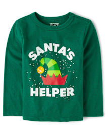 Baby And Toddler Boys Santa's Helper Graphic Tee