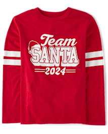 Unisex Kids Matching Family Team Santa 2024 Graphic Tee