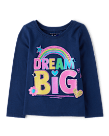 Baby And Toddler Girls Dream Big Graphic Tee