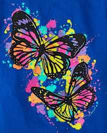 Girls Gloss Butterfly Graphic Tee