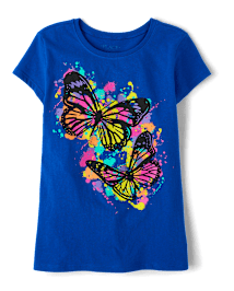 Girls Gloss Butterfly Graphic Tee