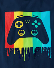 Boys Rainbow Gamer Graphic Tee