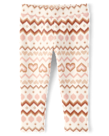 Baby And Toddler Girls Print Velboa Cozy Leggings SIERRA TAN The Children s Place CA