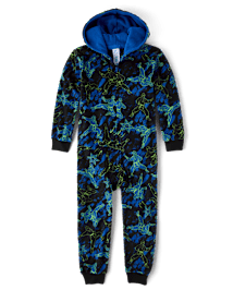 Boys Ninja Microfleece One Piece Pajamas
