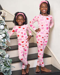 Heart pajamas girls sale