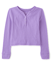 Haut Henley thermique pour fille