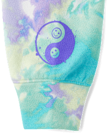 Girls Tie Dye Fleece Zip Up Hoodie