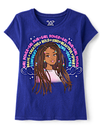 Girls Girl Positive Words Graphic Tee