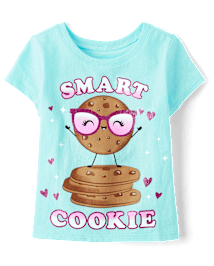 Baby And Toddler Girls Smart Cookie Graphic Tee