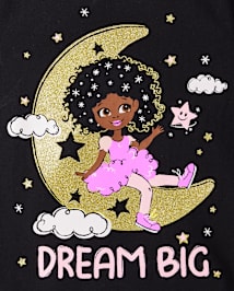 T-shirt graphique Dream Big pour bébé et petite fille