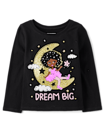 T-shirt graphique Dream Big pour bébé et petite fille