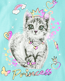 Cat graphic tee top