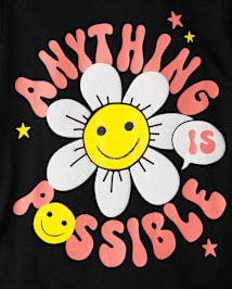 T-shirt graphique « Tout est possible » pour filles