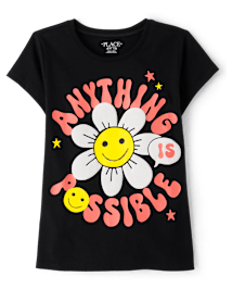 T-shirt graphique « Tout est possible » pour filles