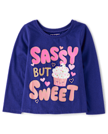 Baby And Toddler Girls Sassy But Sweet Graphic Tee